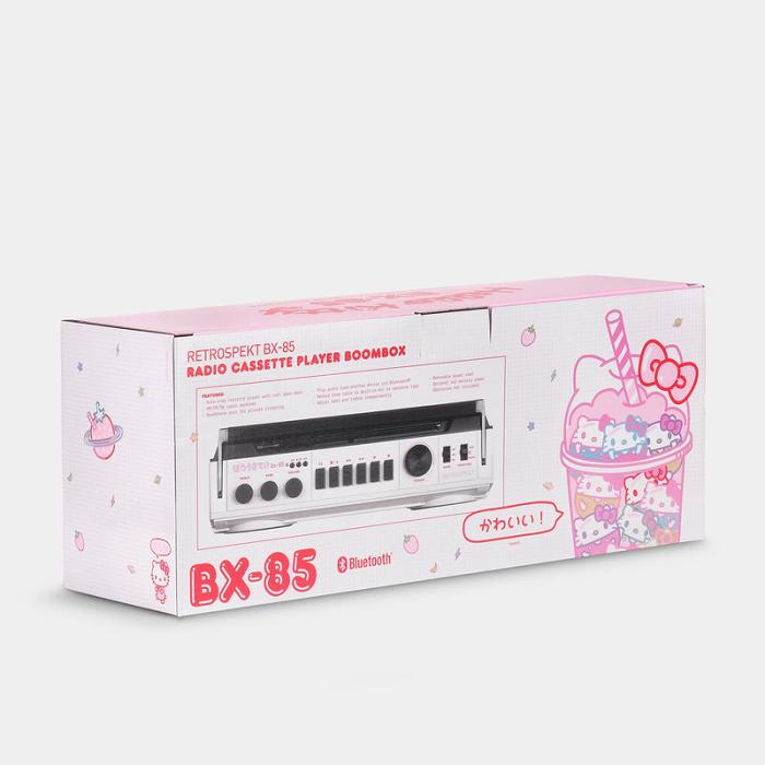 Hello Kitty Hello Kitty Strawberry Kawaii BX-85 Bluetooth Cassette Player Boombox Różowe | PL_HK53983