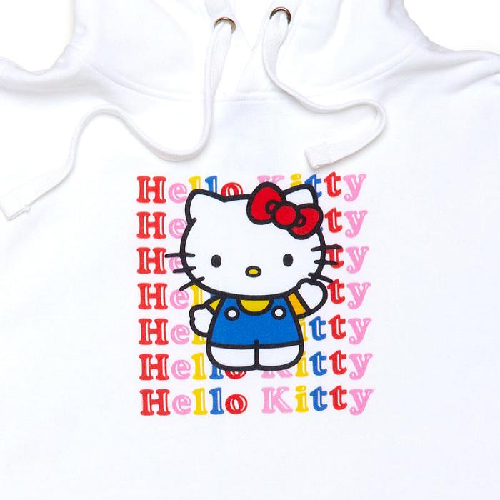 Hello Kitty Hello Kitty Watashi Wa Unisex Hoodie Białe | PL_HK77966