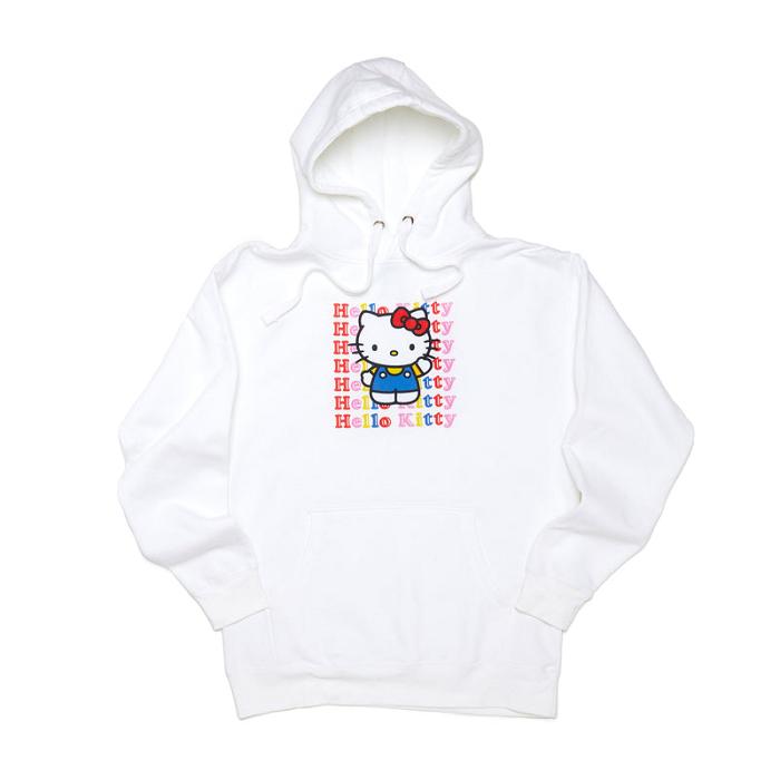 Hello Kitty Hello Kitty Watashi Wa Unisex Hoodie Białe | PL_HK77966