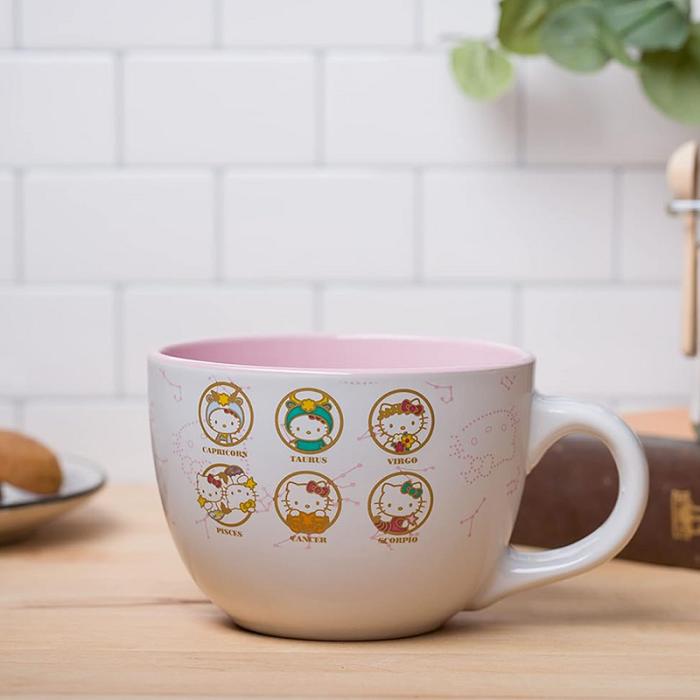 Hello Kitty Hello Kitty Zodiac Ceramic Soup Mug Białe | PL_HK98828