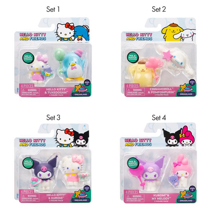 Hello Kitty Hello Kitty and Friends 2-pc Figure Pack (Series 2: Dreamland) Różowe | PL_HK18972