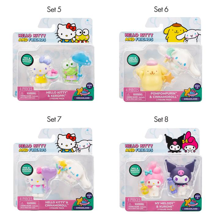 Hello Kitty Hello Kitty and Friends 2-pc Figure Pack (Series 2: Dreamland) Różowe | PL_HK18972