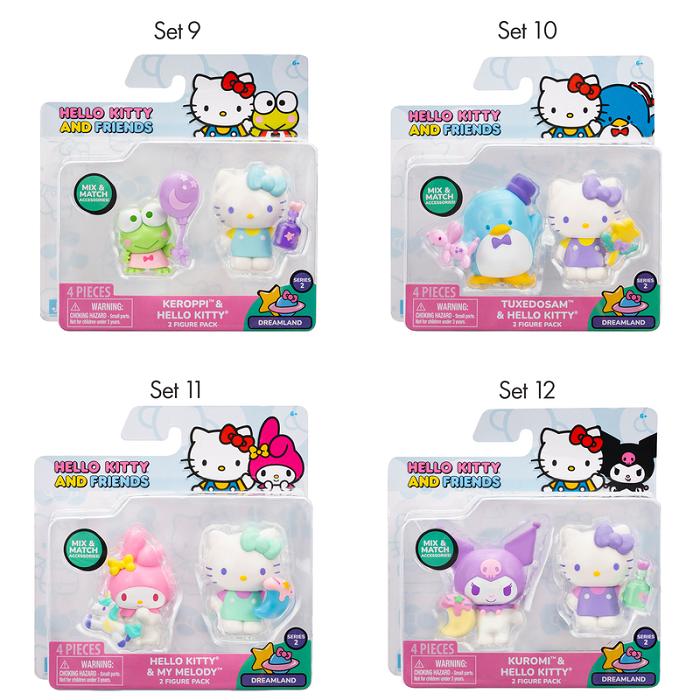 Hello Kitty Hello Kitty and Friends 2-pc Figure Pack (Series 2: Dreamland) Różowe | PL_HK18972