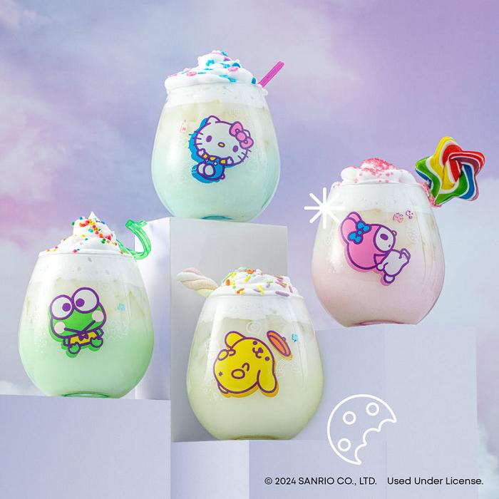 Hello Kitty Hello Kitty and Friends Above the Clouds Stemless Glasses (Set of 4) Kolorowe | PL_HK48006