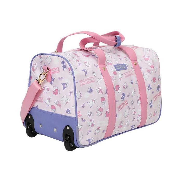 Hello Kitty Hello Kitty and Friends All-Over Print Rolling Duffle Bag Różowe | PL_HK61030