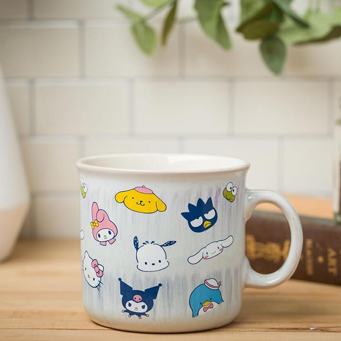 Hello Kitty Hello Kitty and Friends Ceramic Mug (Glaze Faces) Niebieskie | PL_HK97381