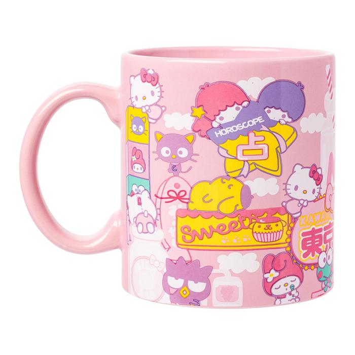 Hello Kitty Hello Kitty and Friends Ceramic Mug (Kawaii Fun) Różowe | PL_HK23992