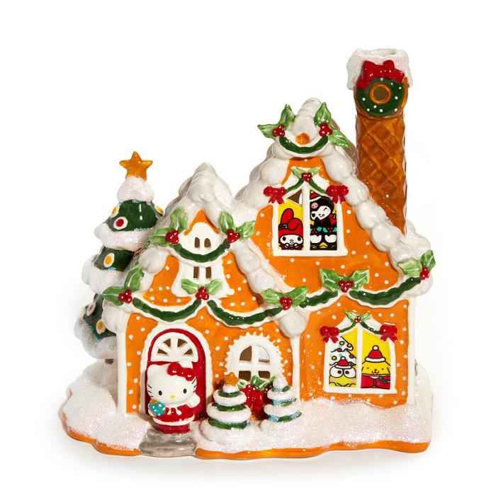 Hello Kitty Hello Kitty and Friends Ceramic Gingerbread Candle House Żółte | PL_HK68534