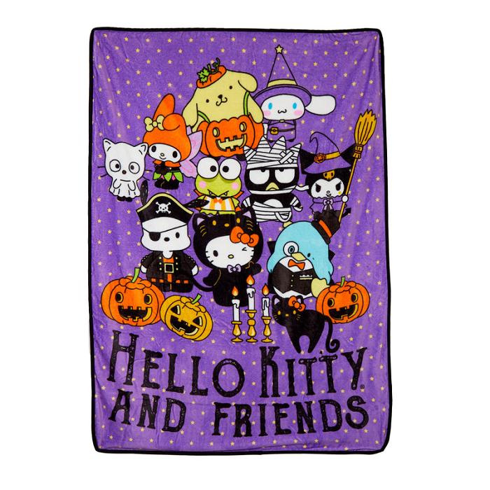 Hello Kitty Hello Kitty and Friends Halloween Portrait Throw Blanket Fioletowe | PL_HK59364