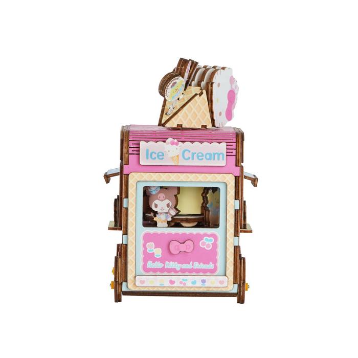 Hello Kitty Hello Kitty and Friends Ice Cream Truck 3D Wooden Music Box Puzzle Różowe | PL_HK89629