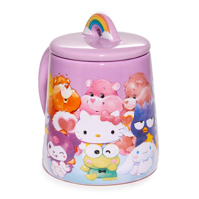 Hello Kitty Hello Kitty and Friends x Care Bears Lidded Mug Fioletowe | PL_HK46069