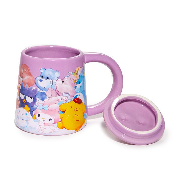 Hello Kitty Hello Kitty and Friends x Care Bears Lidded Mug Fioletowe | PL_HK46069