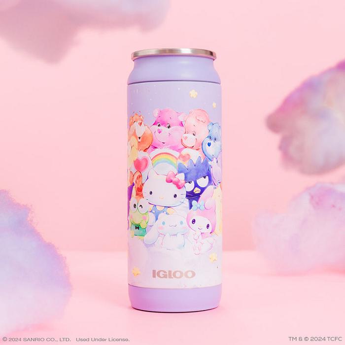 Hello Kitty Hello Kitty and Friends x Care Bears Igloo 16 Oz Can Cooler Fioletowe | PL_HK80502