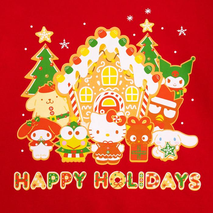 Hello Kitty Hello Kitty and Friends x JapanLA Gingerbread Holiday Sweater Czerwone | PL_HK23150