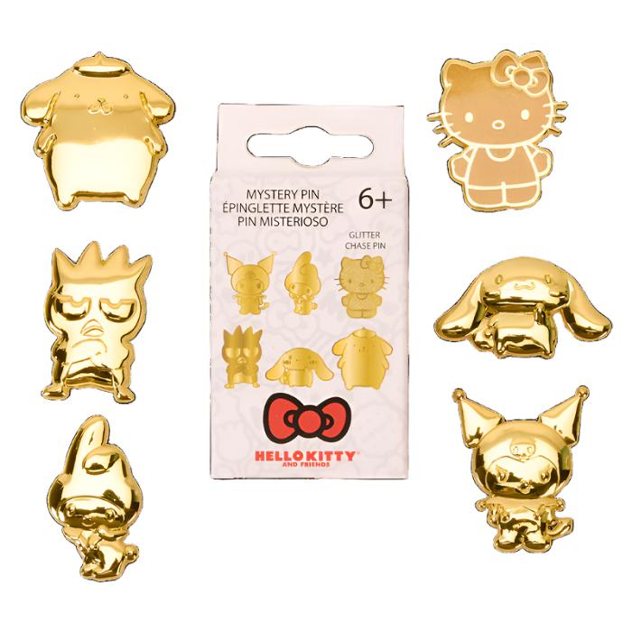 Hello Kitty Hello Kitty and Friends x Loungefly 50th Anniv. Gold Blind Box Pin Złote | PL_HK59689