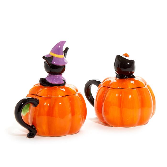 Hello Kitty Hello Kitty and Kuromi Pumpkin Ceramic Mugs Gift Set Pomarańczowe | PL_HK37042