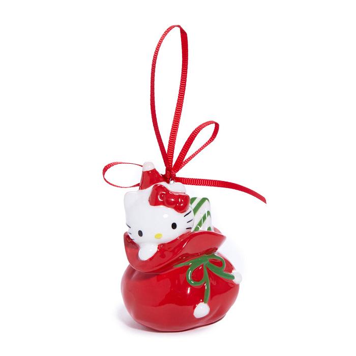 Hello Kitty Hello Kitty and My Melody 2-pc Holiday Ceramic Ornament Set (Red) Czerwone Zielone | PL_HK24533