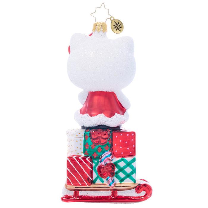 Hello Kitty Hello Kitty x Christopher Radko Handmade Glass Ornament (Happy Holidays) Czerwone | PL_HK33695