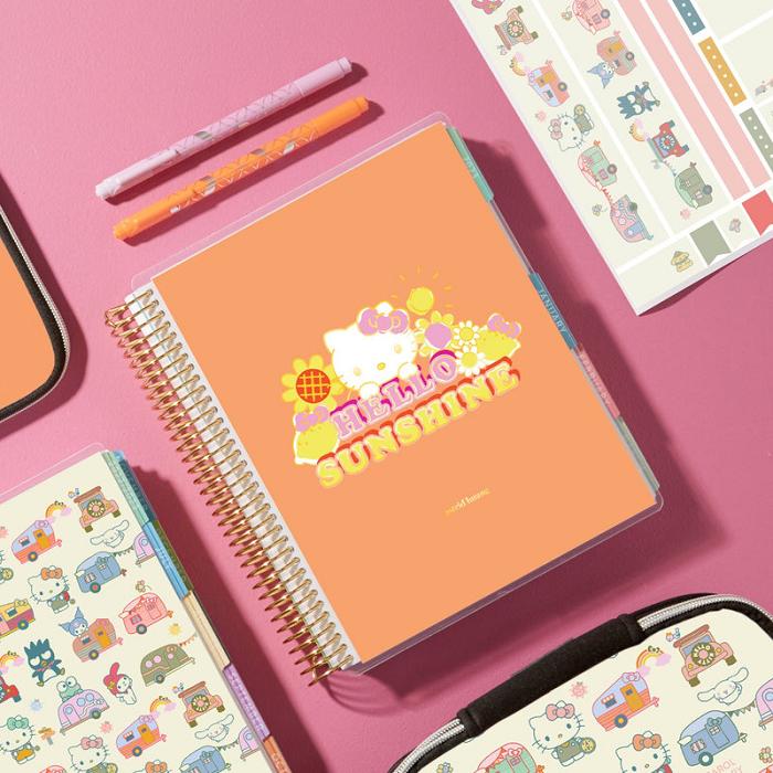 Hello Kitty Hello Kitty x Erin Condren Spiral Notebook (Hello Sunshine) Pomarańczowe | PL_HK91454