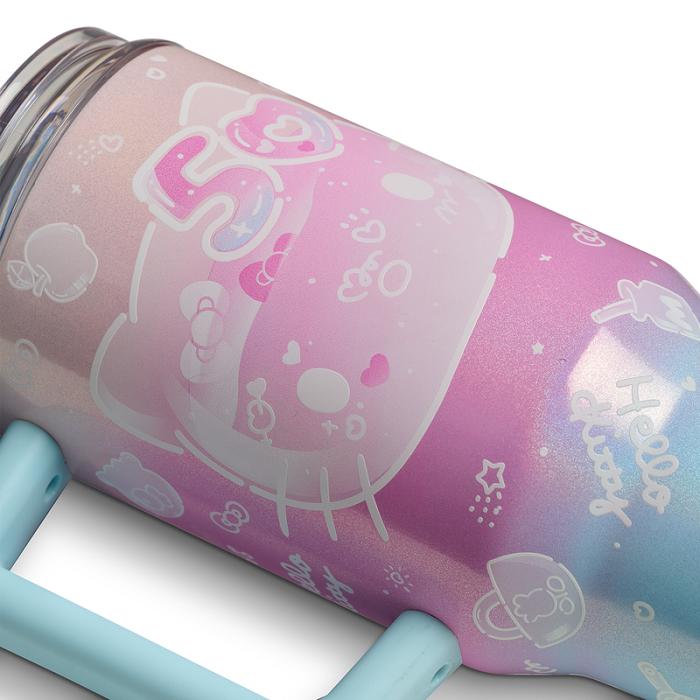 Hello Kitty Hello Kitty x Igloo 50th Anniversary 32oz Flip ‘n’ Sip Travel Mug Niebieskie Różowe | PL_HK30248