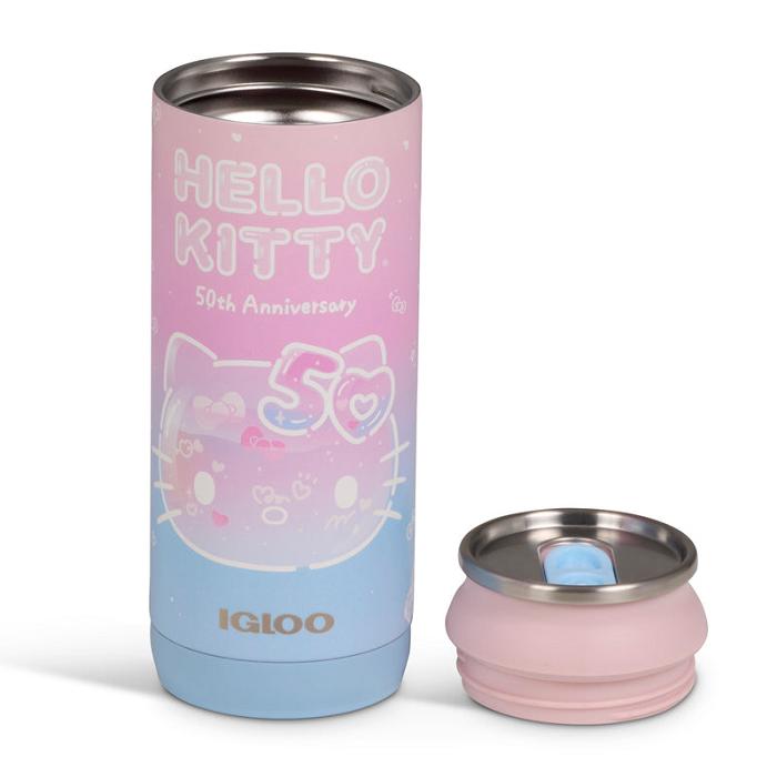 Hello Kitty Hello Kitty x Igloo 50th Anniversary 16oz Stainless Steel Can Niebieskie Różowe | PL_HK30501