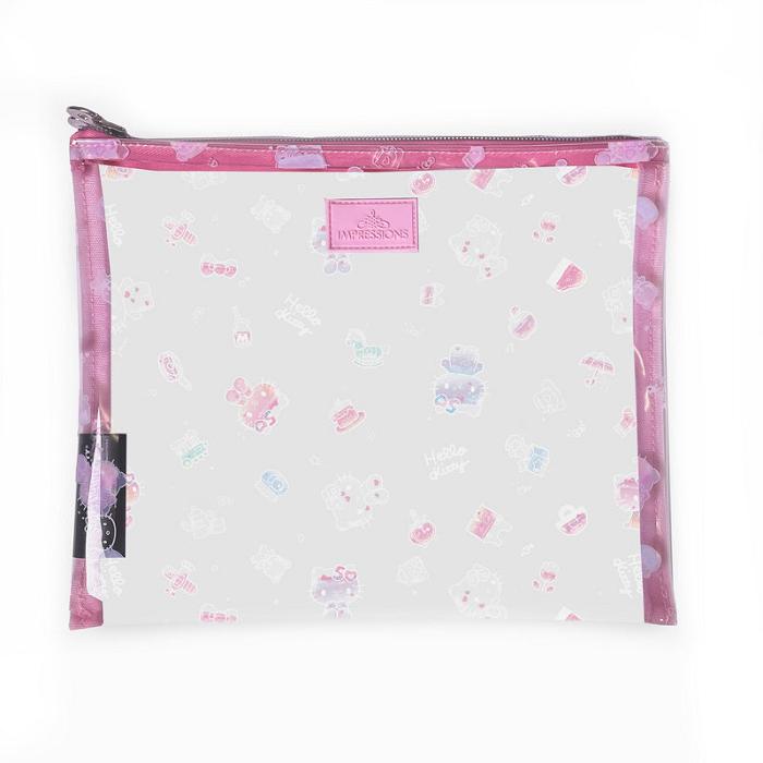 Hello Kitty Hello Kitty x Impressions Vanity 50th Anniv. Slim Pouch Set Różowe | PL_HK77391