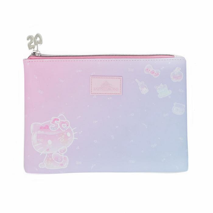 Hello Kitty Hello Kitty x Impressions Vanity 50th Anniv. Slim Pouch Set Różowe | PL_HK77391