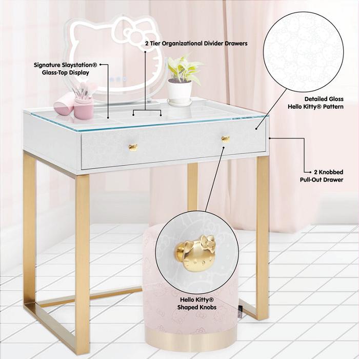 Hello Kitty Hello Kitty x Impressions Vanity SlayStation Mini Vanity Table Złote | PL_HK36335