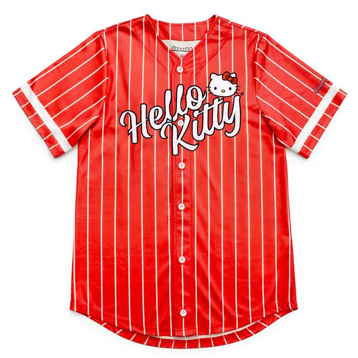 Hello Kitty Hello Kitty x JapanLA Baseball Jersey Czerwone | PL_HK12262