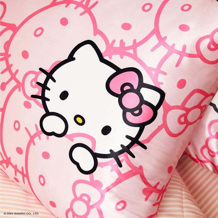 Hello Kitty Hello Kitty x Kitsch Faces Pillowcase (Pink) Różowe | PL_HK44327