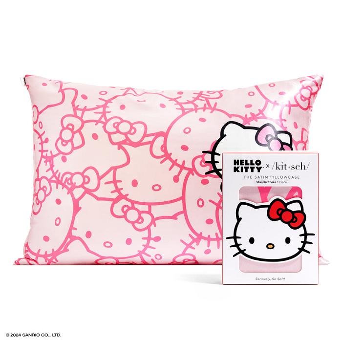 Hello Kitty Hello Kitty x Kitsch Faces Pillowcase (Pink) Różowe | PL_HK44327