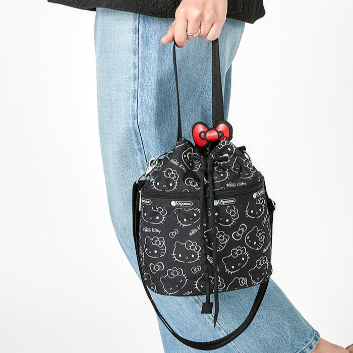 Hello Kitty Hello Kitty x LeSportsac Drawstring (I Am A Star) Czarne | PL_HK37159