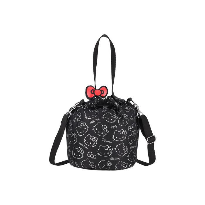 Hello Kitty Hello Kitty x LeSportsac Drawstring (I Am A Star) Czarne | PL_HK37159