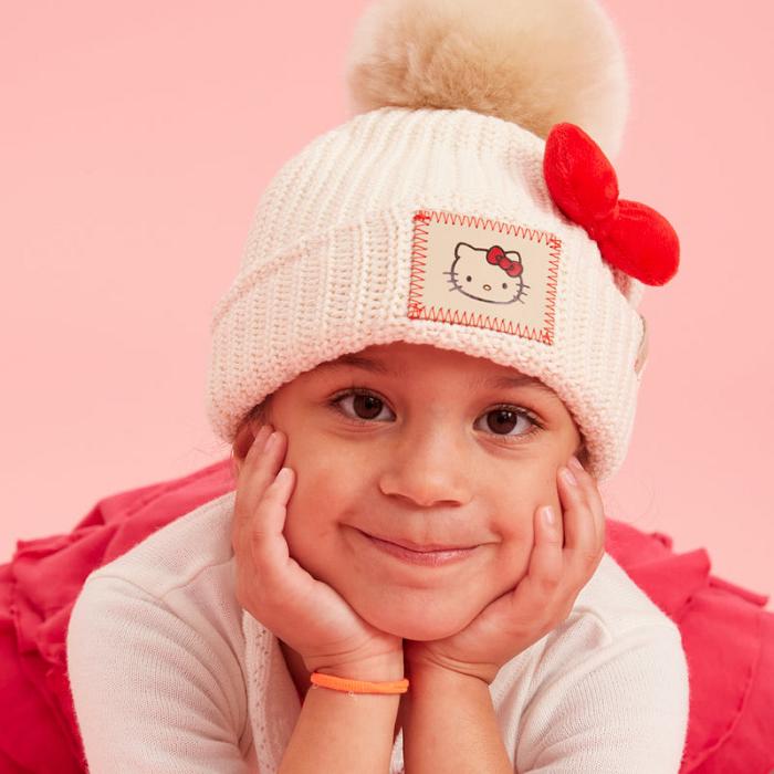 Hello Kitty Hello Kitty x Love Your Melon Pom Beanie (Kids) Białe | PL_HK78666