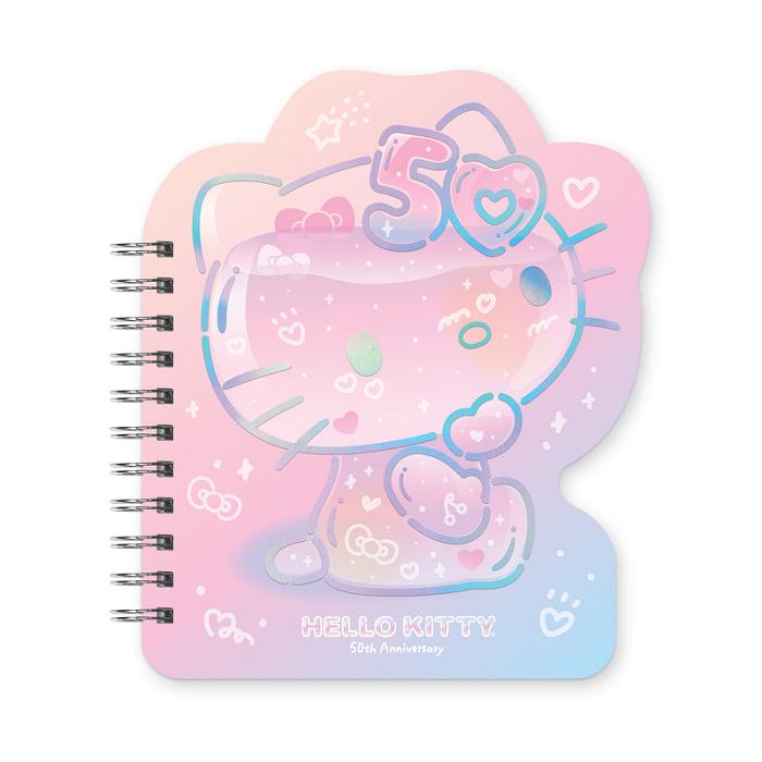 Hello Kitty Hello Kitty x Studio Oh! 50th Anniversary Die-Cut Spiral Notebook Różowe | PL_HK34700