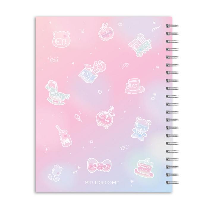 Hello Kitty Hello Kitty x Studio Oh! 50th Anniversary Extra-Large Spiral Notebook & Sticker Sheet Różowe | PL_HK84311