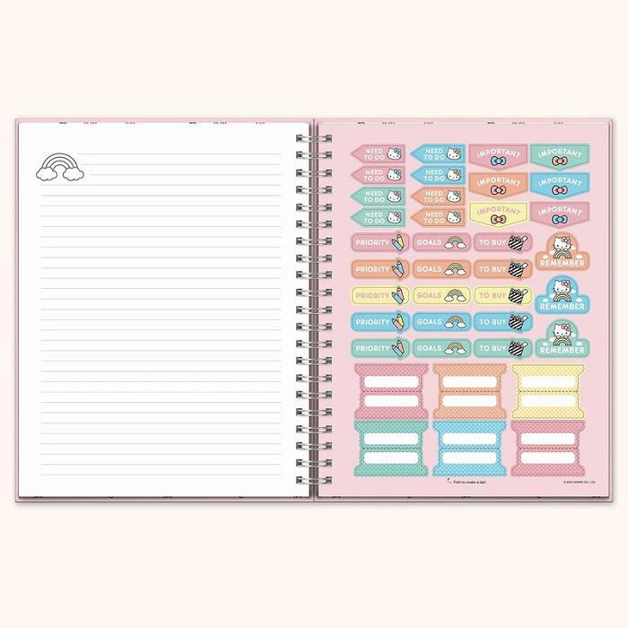 Hello Kitty Hello Kitty x Studio Oh! Classic Pink Extra-Large Spiral Notebook Różowe | PL_HK72977