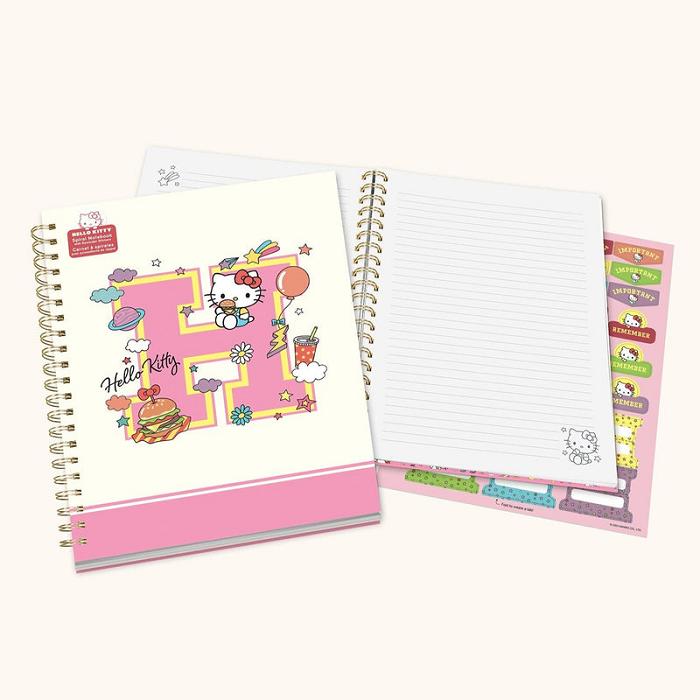 Hello Kitty Hello Kitty x Studio Oh! College Letters Extra-Large Spiral Notebook Różowe | PL_HK95705