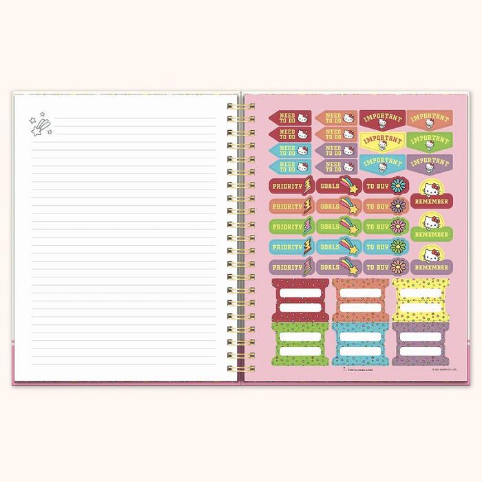 Hello Kitty Hello Kitty x Studio Oh! College Letters Extra-Large Spiral Notebook Różowe | PL_HK95705