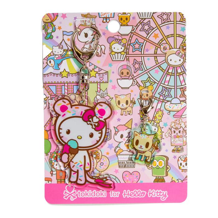 Hello Kitty Hello Kitty x Tokidoki Keychain and Zipper Pull Duo (Kawaii Carnival) Różowe | PL_HK81079