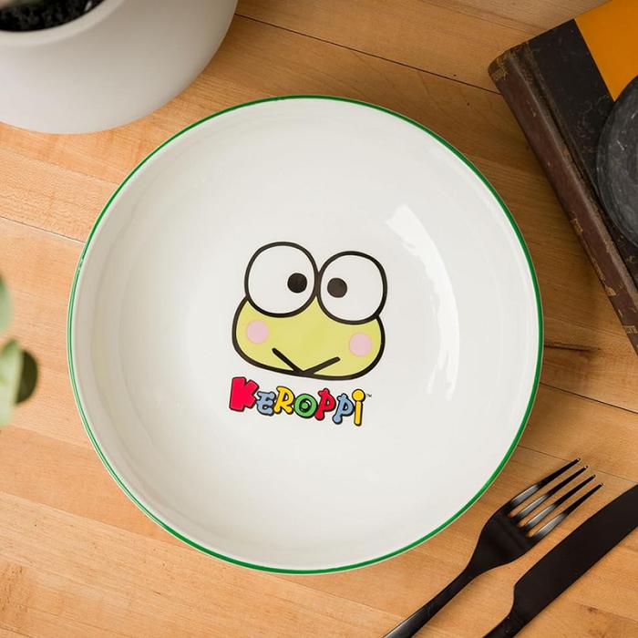 Hello Kitty Keroppi Ceramic Dinner Bowl (Snacktime) Białe | PL_HK50866