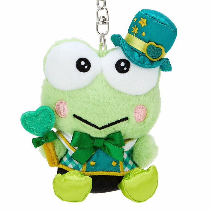 Hello Kitty Keroppi Plush Mascot Keychain (Love You More Series) Zielone | PL_HK17434