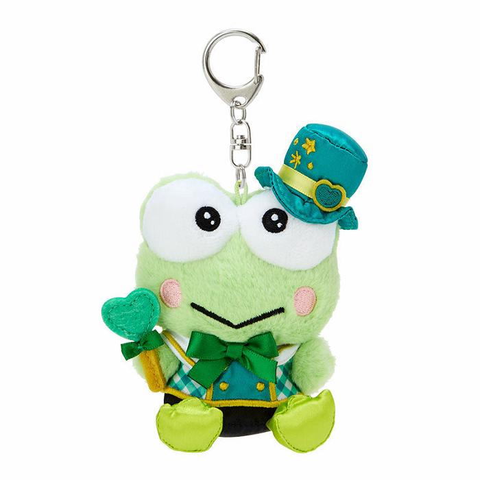 Hello Kitty Keroppi Plush Mascot Keychain (Love You More Series) Zielone | PL_HK17434