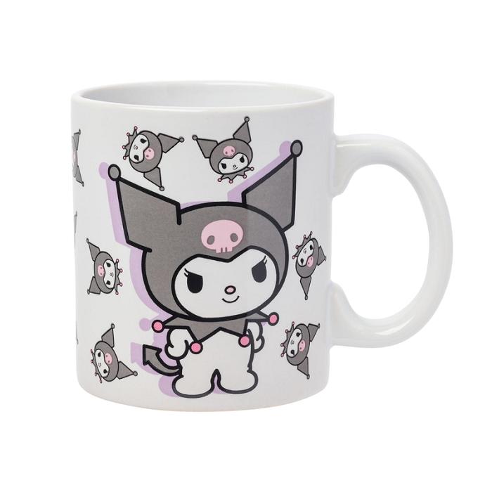 Hello Kitty Kuromi All-Over Print Ceramic Mug (Poses) Szare | PL_HK89759