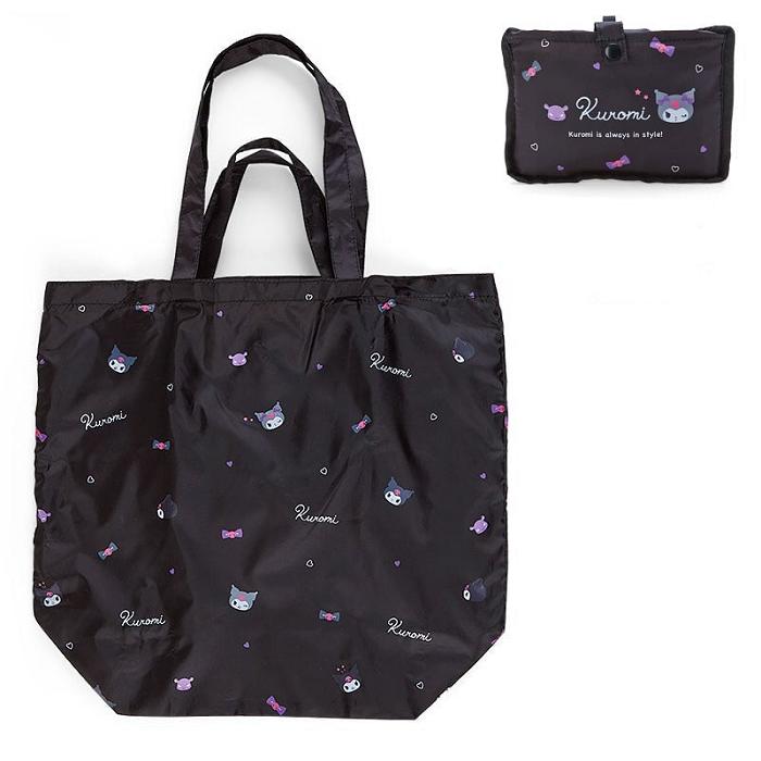 Hello Kitty Kuromi All-Over Print Reusable Tote Bag Czarne | PL_HK71891