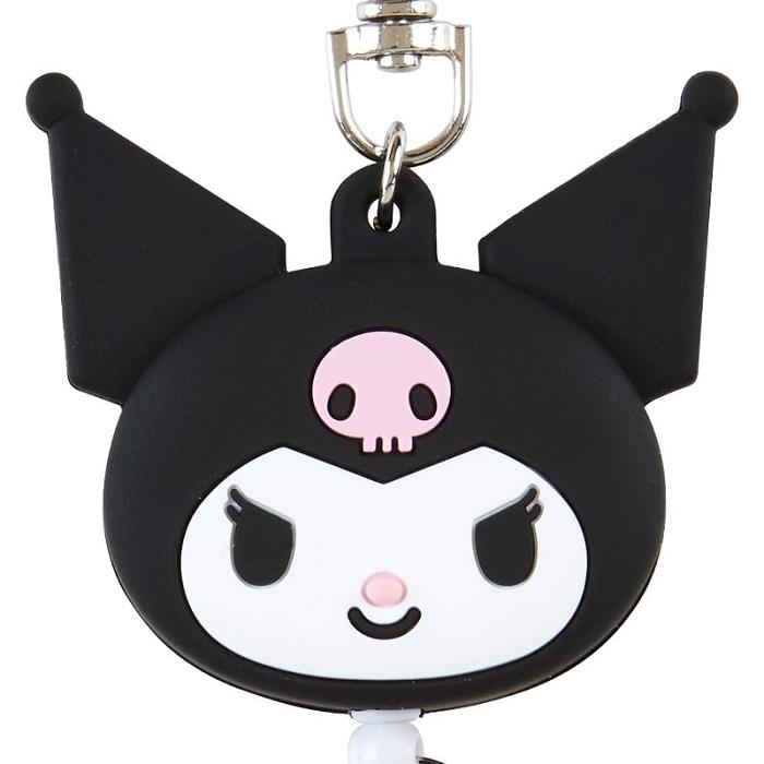 Hello Kitty Kuromi Bestie Face Badge Reel Fioletowe Czarne | PL_HK58756