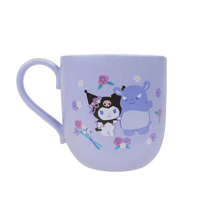 Hello Kitty Kuromi Ceramic Mug (Charming Florals Series) Fioletowe | PL_HK30196