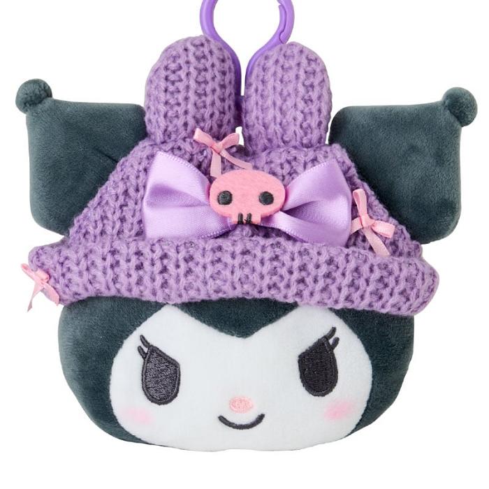 Hello Kitty Kuromi Cozy Cap Mascot Clip Pouch Fioletowe Czarne | PL_HK42810