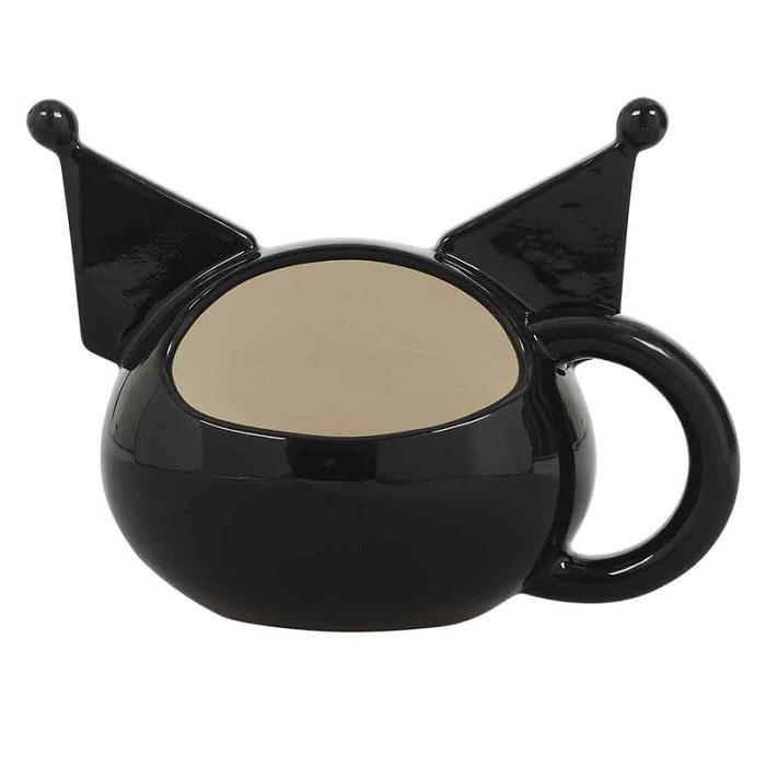 Hello Kitty Kuromi Face Sculpted Mug Czarne | PL_HK56403