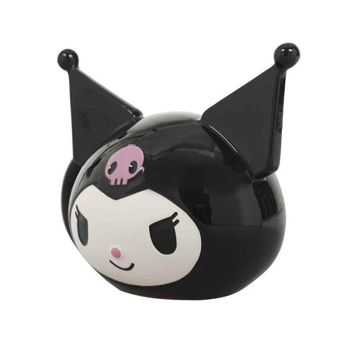 Hello Kitty Kuromi Face Sculpted Mug Czarne | PL_HK56403